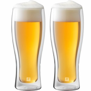 Zwilling ツヴィリング  ダブルウォール グラス ビア 410ml 2pcs セット ビール タンブラー 耐熱 二重構造 タンブラー 【日本販