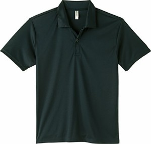 グリマー 半袖 3.5オンス インターロック ドライ ポロシャツ 00351-AIP メンズ ブラック S (日本サイズS相当)