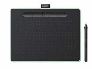 【ネット限定】ワコム ペンタブレット Wacom Intuos Mediumワイヤレス クリスタ付き グリーン Androidにも対応 データ特典付き TCT