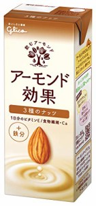 グリコ アーモンド効果 3種のナッツ アーモンドミルク 200ml×24本 常温保存可能