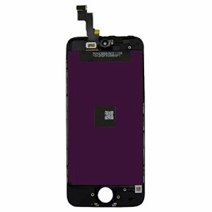 SZM i Phone 5Sタッチパネル（フロントガラスデジタイザ） 液晶パネルセット 画面割れ 修理工具付き(5S, 黒)