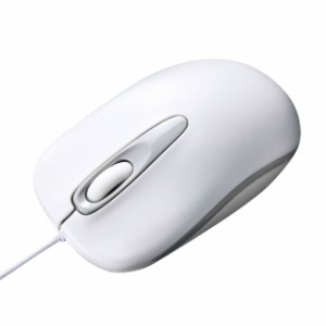 サンワサプライ マウス 有線 USB 光学式 中型 ホワイト 紙箱パッケージ MA-R115W