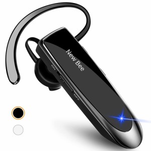 New bee Bluetooth イヤホン 片耳 ブルートゥースイヤホン 耳掛け式 マイク内蔵 ハンズフリー通話 260mAh大容量バッテリー 24時間連続使