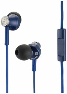 audio-technica スマートフォン用カナル型イヤホン リモコン/マイク付 ブルー ATH-CK350iS BL