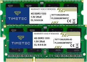 Timetec 8GB キット (2x4GB) ノートPC用メモリ DDR3 1333 MHz PC3 10600 1.5 v 204 Pin SODIMM 8 GB キット (2x4GB)