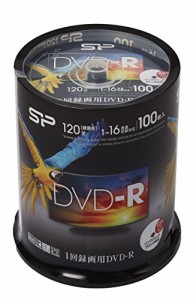 シリコンパワー 1回録画用 D V D-R 1-16倍速 ホワイトワイドプリンタブル 100枚スピンドル SPDR120PWC100S