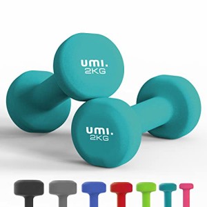 ブランド Umi.(ウミ) ダンベル 2kg 2個セット 筋トレ ダンベル ？？ ウエイト カラー ダンベル 鉄アレイ dumbbell (グリーン)