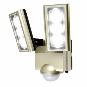 エルパ (ELPA) コンセント式 センサーライト 2灯 (白色LED/防水仕様) 屋外 センサーライト 足元 (ESL-ST1202AC)