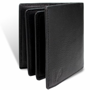 アーノルドパーマー 二つ折り財布 メンズ 財布 Wべら付 札入 多収納 大容量 革 APS-3304 (black)