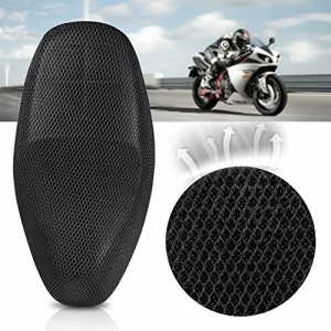 Jisoncase バイクシートカバー 3D メッシュシートカバー 撥水 断熱 日焼け止め 換気 バイク シートカバー 張り替え 座り心地快適 取り付