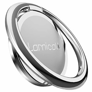 Lomicall スマホリング 4？ 薄い 180度 360度回転式 ：携帯電話 リングホルダー, 携帯リング 指輪型 薄 ホールドリングスタンド, フィン