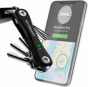 KeySmart (キースマート) キースマート プロ 鍵 キー オーガナイザー コンパクト キー ホルダー 追跡可能 Tileスマートテクノロジー (ブ