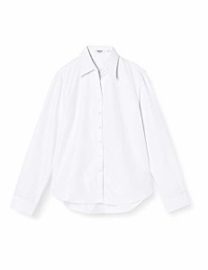 アトリエサンロクゴ シャツ ブラウス 事務服 制服 ワイシャツ ビジネスワイシャツ l1-l22 レディース 開襟-white 日本 L (日本サイズL