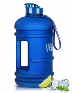 VENNERLI ハーフガロン 水筒 2.2L ラージ スポーツ用 ウォーターボトル ハンドル付き 74オンス ビスフェノール-A不使用 繰り返し利用可能
