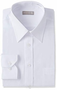 ドレスコード101 ワイシャツ 長袖 (形態安定) メンズ 綿混素材 定番 面接に最適 フォーマルにも 白シャツ レギュラー ワイド ボタンダ