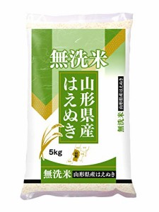 【精米】山形県産はえぬき 無洗米 5kg 令和4年産