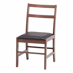 不二貿易 ダイニングチェア 椅子 幅41×奥行51×高さ79cm ブラウン 天然木 合成皮革 組立商品 モルト 98817
