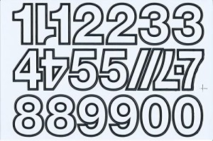 （シャシャン）XIAXIN 防水 PVC製 数字 ナンバー ステッカー セット 耐候 耐水 ローマ字 数字 キャラクター 表札 スーツケース ネームプ