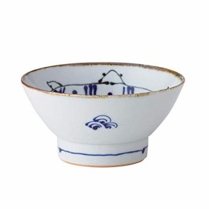 西海陶器 飯碗 白 12cm 波佐見焼 kotohogi くらわんか碗 亀柄 18196
