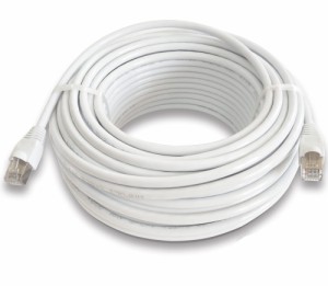 30M ホワイト 屋外用 LANケーブル CAT5e 屋外仕様 2重被覆 耐候性 難燃性 ランケーブル 防水 耐紫外線 屋外LAN配線 PoE対応 ケーブルクリ