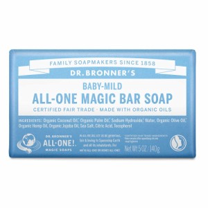 Dr.Bronner’s(ドクターブロナー) マジックソープバー BA(ベビーマイルド) 無香料 オーガニック固形せっけん