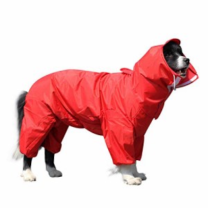 OTOKU 犬用レインコート 快適 いい素材 レインコート ペットレ インコート カッパ 犬用合羽 小型犬 中型犬 大型犬 帽子付 通気 完全防水 