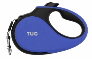 TUG 360°タングルフリー、頑丈引き込み式犬リード、スリップ防止ハンドル付き；5 m 強いナイロ