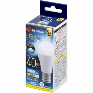 【E17】アイリスオーヤマ LED電球 40W形相当 昼白色 口金直径17mm 広配光 密閉器具対応 LDA4N-G-E17-4T6