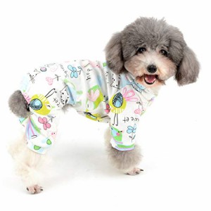 ZUNEA 犬 つなぎ パジャマ 春夏 ロンパース 小型犬 洋服 おしゃれ かわいい ねずみ柄 ドッ