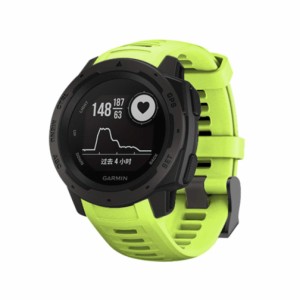 Garmin Instinct バンド/ベルト 22mm交換用バンド 柔らかいシリコンバンド 調整可能 多色選択 スポーツ 交換ベルド (グリーン)