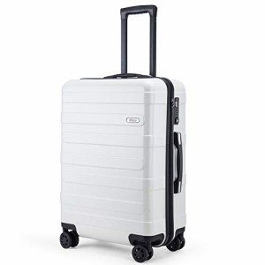 VIVICITY (ヴィヴィシティ) スーツケース 機内持込可 大容量 大型軽量 8輪 静音 TSAロック搭載 100%PC （Lサイズ ホワイト