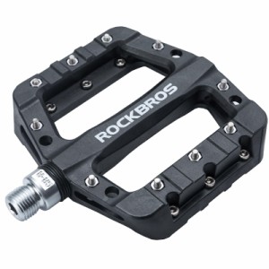 ROCKBROS(ロックブロス)自転車 ペダル フラットペダル 軽量 mtb ペダル ロードバイク ナイロン繊維 大面積 滑り止め bmx 9/16” 左右セッ