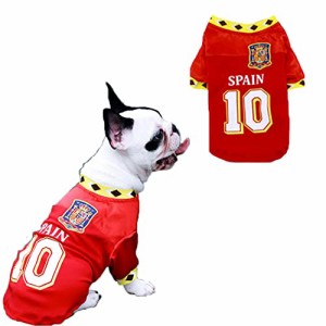 Msy yien ペット Tシャツ ドッグウェア 人気 小型 中型犬服 猫服 ペットＴシャツ ワールドカップ 犬用サッカー運動シャツ 犬の服 ドッグ