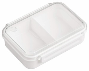 OSK(オーエスケー) まるごと冷凍弁当 仕切り付 ホワイト 650ml 日本製 食洗機 電子レンジ対応 ロック パッキン付き おしゃれ シンプル 汚