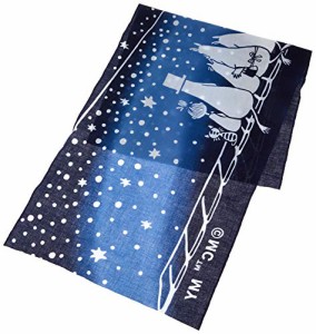 Miyamoto-Towel 宮本 日本製 ムーミン 手ぬぐい タペストリー 注染 綿 ムーミン＆星空 北欧 フィンランド 33×90cm 51002