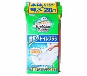 コストコ エスシージョンソン スクラビングバブル 流せるトイレブラシ 本体＋詰替28個