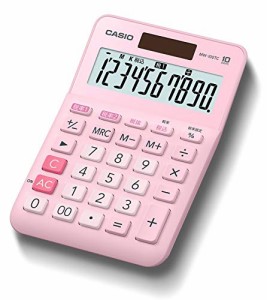 カシオ W税率電卓 10桁 税計算 ピンク ミニジャストタイプ MW-100TC-PK-N