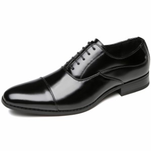 フォクスセンス ビジネスシューズ 革靴 メンズ ドレスシューズ ストレートチップ 紳士靴 内羽根 軽量・防水 フォーマル 高級レザー ブ