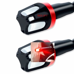 MDLUFY 自転車 led ハンドルバーバランスヘッドランプ 12V バイク アンバー led 信号ウインカーランプ レッド 警告灯 自転車 レトロフィ