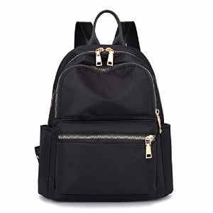 zhongningyifeng ZNYFリュック レディース 小さめ ミニリュック かわいい 女の子 ナイロン bag for women 防水 軽量 人気 3way (black 