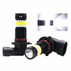 LED フォグランプ HB3 HB4 CREE＆COBチップ 3000LM IP68 ホワイト 12V専用 LEDバルブ  2個セット