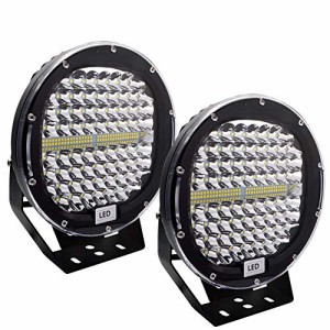 ワークライト Safego 408W 9インチLED 作業灯 ワークライト ホワイト 丸形 狭角タイプ 30度 136連 LED 車外灯 農業機械 ホワイト 6000K 1