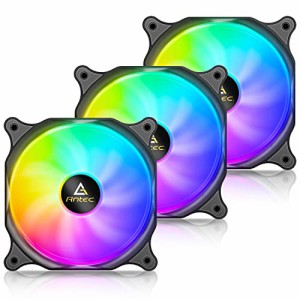 Antec 120mmPCケースファンRGB 搭載 PCケース用 静音タイプ RGB ケースファン F12 系列 25mm厚 3本1セット