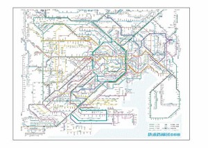 鉄道路線図 レジャーシート 首都圏 日本語 RLSJ