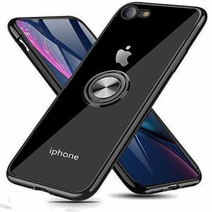 i Phone SE ケース 第3世代 i Phone SE ケース 第2世代 i Phone7 ケース/ i Phone8 ケース リング付き クリア 透明 TPU 耐衝撃 車載ホル