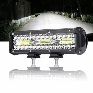 ledワークライト9インチ led作業灯 ホワイト 180ｗ 60連 広角 狭角一体型 18000lm 12v 24v IP67防水6000k 高輝度 タイヤ灯led 補助灯 汎