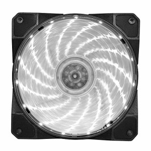 オウルテック PCケース用 オリジナル LEDファン 120mm 25mm厚 1500rpm 静音 1年間  ホワイト OWL-FE1225LL2-WH