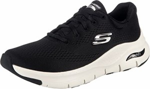 Skechers レディース Arch Fit-Sunny Outlook スニーカー, ブラック/ホワイト, 24