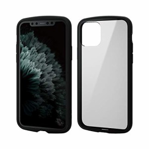 エレコム i Phone 11 Pro ケース 耐衝撃×フレーム TOUGH SLIM LITE 背面クリアタイプ ブラック PM-A19BTSLFCBK