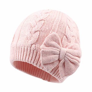 XIAOHAWANGベビー 帽子 ニット 新生児 帽子 女の子 コットン100% 赤ちゃん 防寒帽子 肌さわり快適 吸汗性よく 編みリボン 出産準備 出産